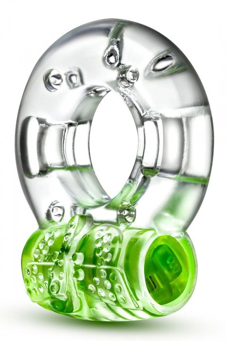 Зеленое эрекционное виброкольцо Arouser Vibrating C-Ring - Blush Novelties - в Ельце купить с доставкой