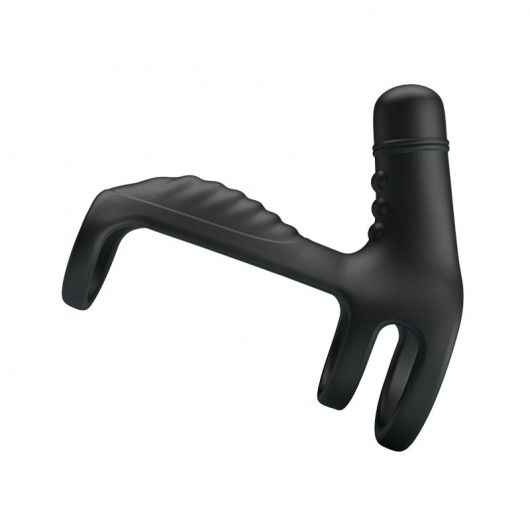 Черная вибронасадка на пенис Vibrating Penis Sling - Baile - в Ельце купить с доставкой