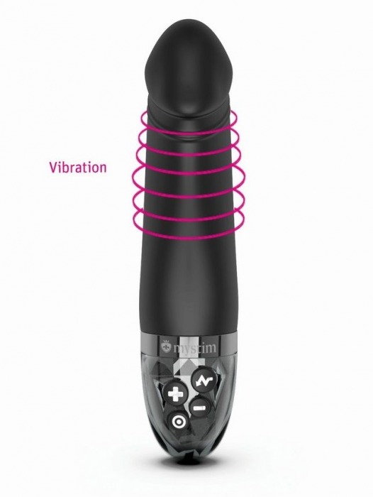 Черный вибратор с электростимуляцией Real Deal Neal - 16,5 см. - MyStim - купить с доставкой в Ельце