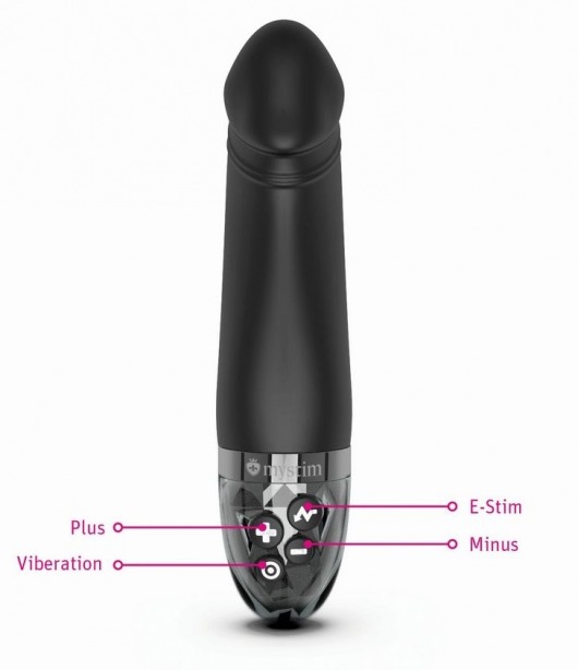 Черный вибратор с электростимуляцией Real Deal Neal - 16,5 см. - MyStim - купить с доставкой в Ельце