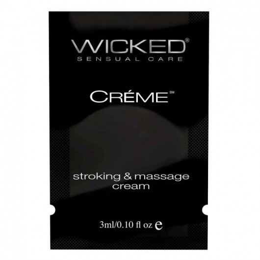 Крем для массажа и мастурбации Wicked Stroking and Massage Creme - 3 мл. - Wicked - купить с доставкой в Ельце
