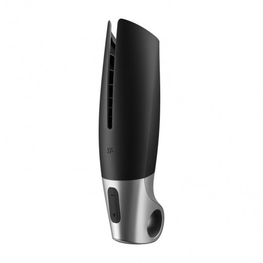 Черный мастурбатор с вибрацией Power Masturbator - Satisfyer - в Ельце купить с доставкой