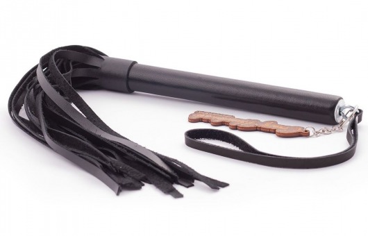 Черная кожаная плеть  Индиго  - 50 см. - Crazy Handmade - купить с доставкой в Ельце