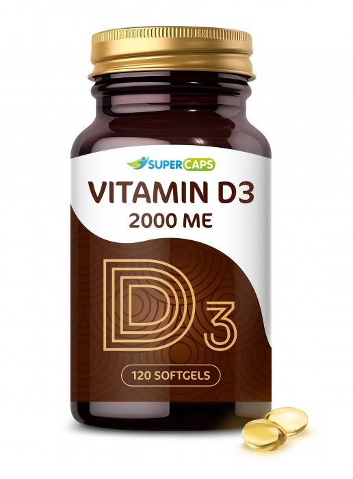 Пищевая добавка SuperCaps VITAMIN D3 2000 ME - 120 капсул - SuperCaps - купить с доставкой в Ельце