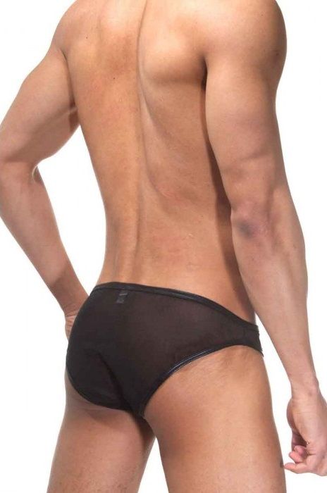 Черные трусы-слипы с блестящей окантовкой - La Blinque купить с доставкой