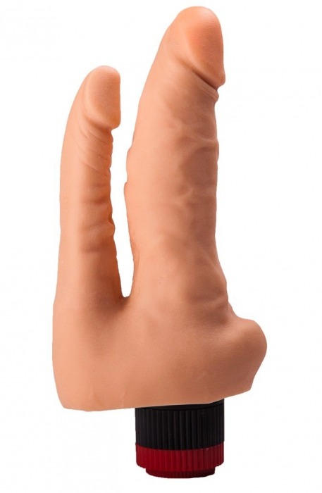 Двойной гелевый вибратор телесного цвета - 17 см. - LOVETOY (А-Полимер)