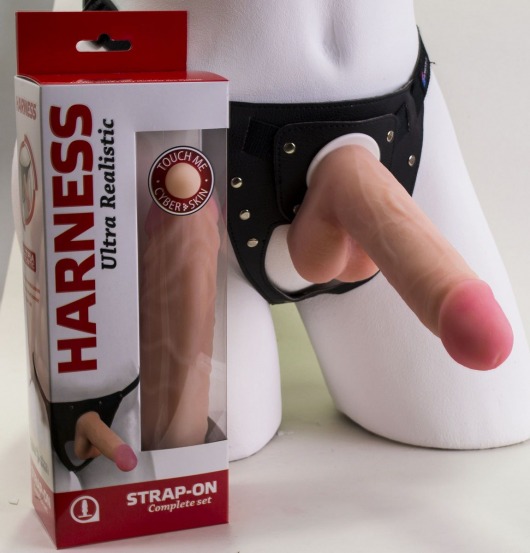 Страпон в подарочной упаковке: трусики с плугом и фаллоимитатор-насадка - 16 см. - LOVETOY (А-Полимер) - купить с доставкой в Ельце