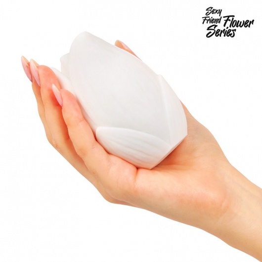 Белый нереалистичный мастурбатор в форме бутона цветка Lotus - 1137 - в Ельце купить с доставкой