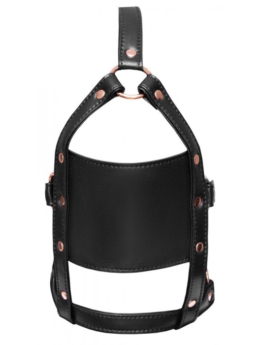 Черный намордник с кляпом-шаром Head Harness With A Gag - Orion - купить с доставкой в Ельце