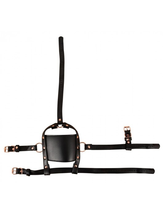 Черный намордник с кляпом-шаром Head Harness With A Gag - Orion - купить с доставкой в Ельце