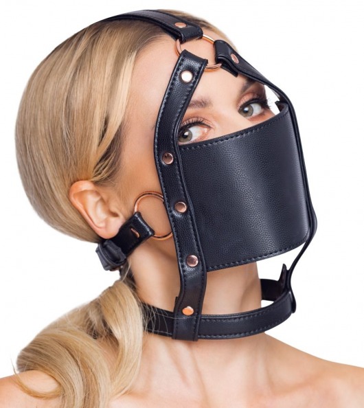 Черный намордник с кляпом-шаром Head Harness With A Gag - Orion - купить с доставкой в Ельце