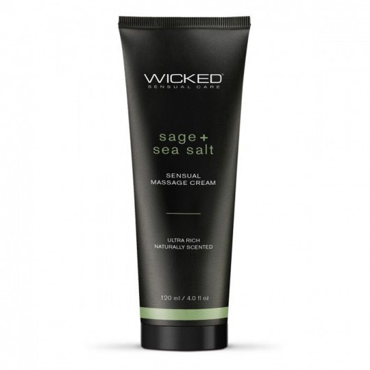 Массажный легкий крем WICKED Sage plus Sea Salt - 120 мл. - Wicked - купить с доставкой в Ельце