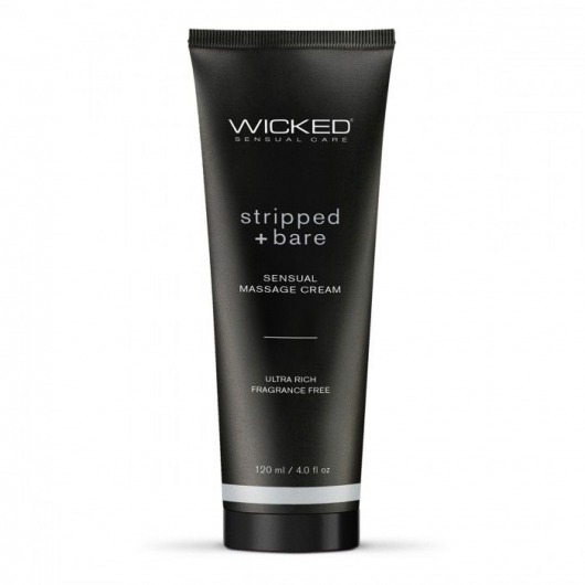 Массажный легкий крем WICKED Stripped plus Bare - 120 мл. - Wicked - купить с доставкой в Ельце