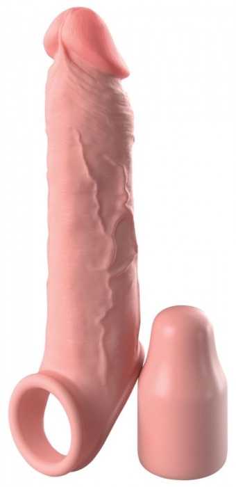Телесная насадка-удлинитель 2 Inch Silicone X-tension with Strap - 20,3 см. - Pipedream - в Ельце купить с доставкой