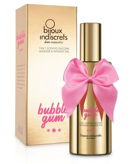 Гель с ароматом жвачки Bubblegum 2-in-1 Scented Silicone Massage And Intimate Gel - 100 мл. - Bijoux Indiscrets - купить с доставкой в Ельце
