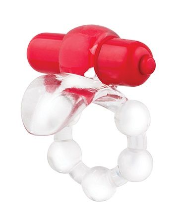 Виброкольцо с язычком и красным виброэлементом Overtime - Screaming O - в Ельце купить с доставкой