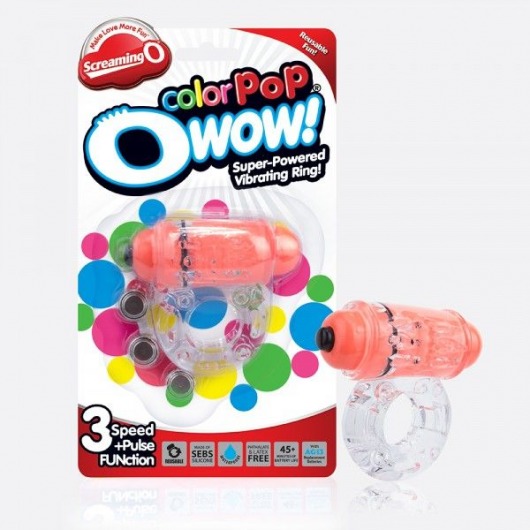 Неоновое оранжевое кольцо на пенис O wow! - Screaming O - в Ельце купить с доставкой