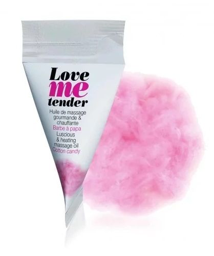 Съедобное согревающее массажное масло Love Me Tender Cotton Candy с ароматом сладкой ваты - 10 мл. - Love to Love - купить с доставкой в Ельце