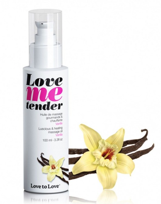 Съедобное согревающее массажное масло Love Me Tender Vanilla с ароматом ванили - 100 мл. - Love to Love - купить с доставкой в Ельце