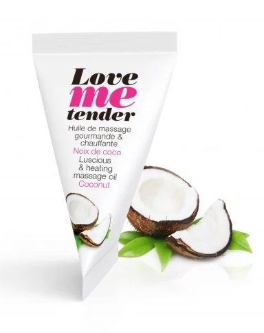 Съедобное согревающее массажное масло Love Me Tender Cocos с ароматом кокоса - 10 мл. - Love to Love - купить с доставкой в Ельце