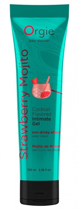Съедобный интимный гель Orgie Lube Tube Cocktail Strawberry Mojito - 100 мл. - ORGIE - купить с доставкой в Ельце