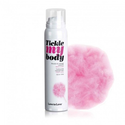 Массажная хрустящая пенка Tickle My Body Cotton Candy с ароматом сладкой ваты - 150 мл. - Love to Love - купить с доставкой в Ельце