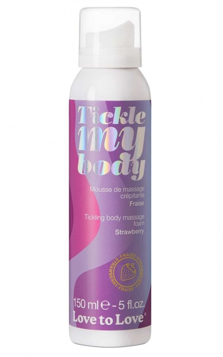 Массажная хрустящая пенка Tickle My Body Strawberry с ароматом клубники - 150 мл. - Love to Love - купить с доставкой в Ельце