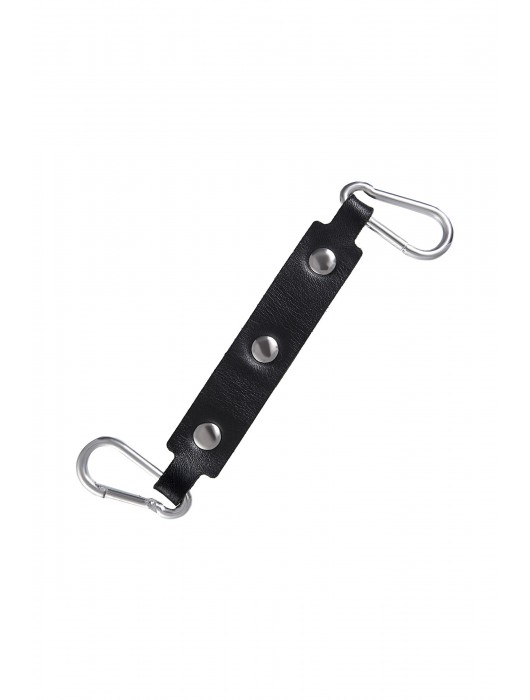 Черные кожаные однослойные оковы с контрастной строчкой - Pecado - купить с доставкой в Ельце