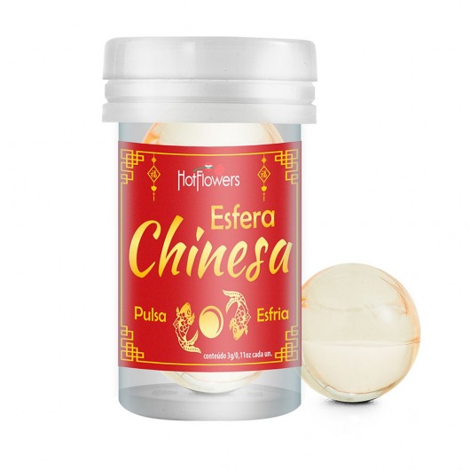 Интимный гель Chinesa Esfera с охлаждающе-пульсирующим эффектом (2 шарика по 3 гр.) - HotFlowers - купить с доставкой в Ельце