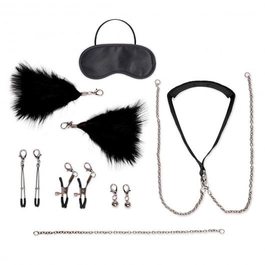 Большой эротический набор из 12 предметов Interchangeable Collar   Nipple Clips Set - Lux Fetish - купить с доставкой в Ельце