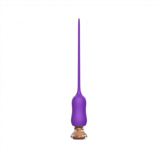 Фиолетовый тонкий стимулятор Nipple Vibrator - 23 см. - I-MOON - купить с доставкой в Ельце