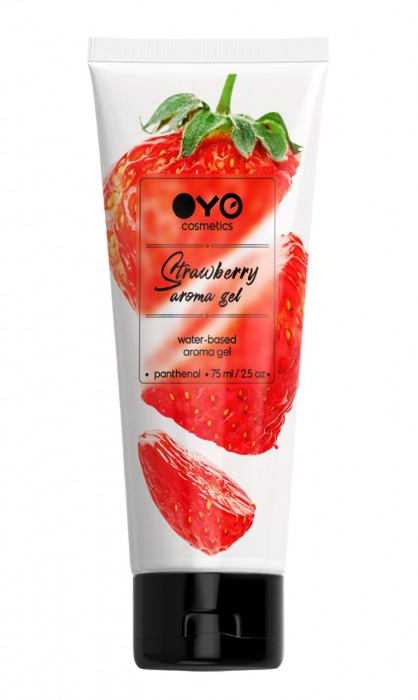 Лубрикант на водной основе OYO Aroma Gel Strawberry с ароматом клубники - 75 мл. - OYO - купить с доставкой в Ельце
