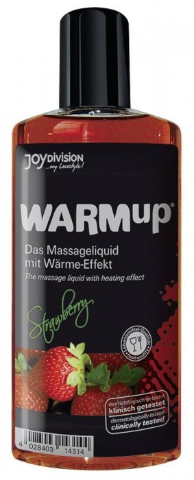 Разогревающее масло WARMup Strawberry - 150 мл. - Joy Division - купить с доставкой в Ельце