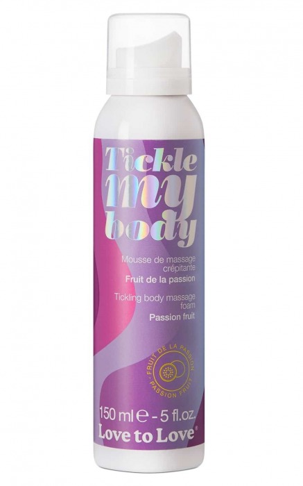 Массажная хрустящая пенка Tickle my body с ароматом маракуйи - 150 мл. - Love to Love - купить с доставкой в Ельце