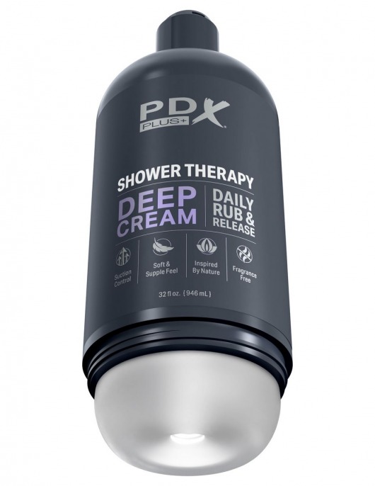 Мастурбатор в бутылке Shower Therapy Deep Cream - Pipedream - в Ельце купить с доставкой