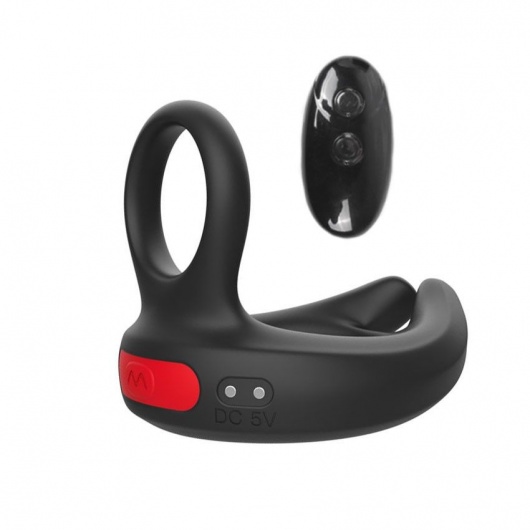 Черное эрекционное виброкольцо Cock Ring с пультом ДУ - I-MOON - в Ельце купить с доставкой