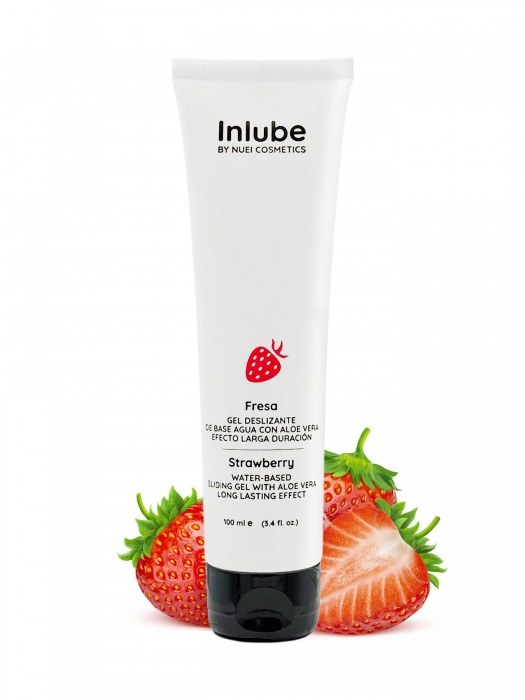 Лубрикант на водной основе Nuei Inlube с алоэ вера и ароматом клубники - 100 мл. - Nuei cosmetics - купить с доставкой в Ельце