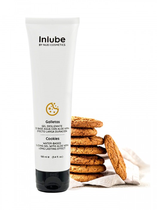 Лубрикант на водной основе Nuei Inlube с алоэ вера и ароматом печенья - 100 мл. - Nuei cosmetics - купить с доставкой в Ельце