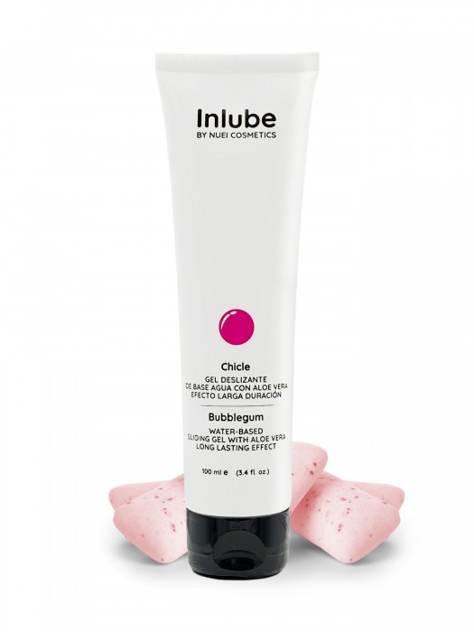 Лубрикант на водной основе Nuei Inlube с алоэ вера и ароматом бабл-гам - 100 мл. - Nuei cosmetics - купить с доставкой в Ельце