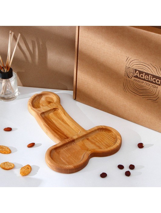 Деревянное блюдо для подачи в форме члена (32,5 х 20 х 1,7 см) - Сима-Ленд - купить с доставкой в Ельце