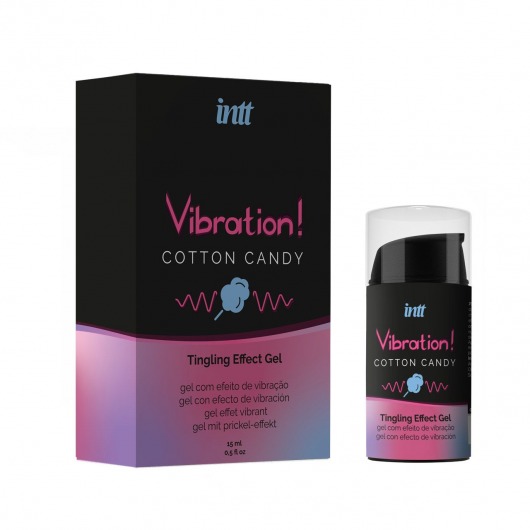 Жидкий вибратор Vibration Cotton Candy с ароматом сахарной ваты - 15 мл. - INTT - купить с доставкой в Ельце
