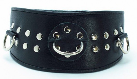 Кожаный ошейник для эротических игр - БДСМ Арсенал - купить с доставкой в Ельце