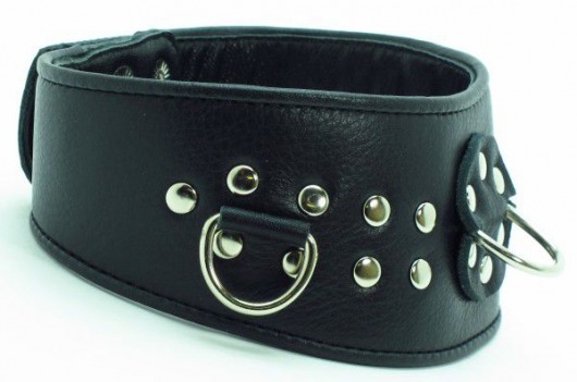 Кожаный ошейник для эротических игр - БДСМ Арсенал - купить с доставкой в Ельце