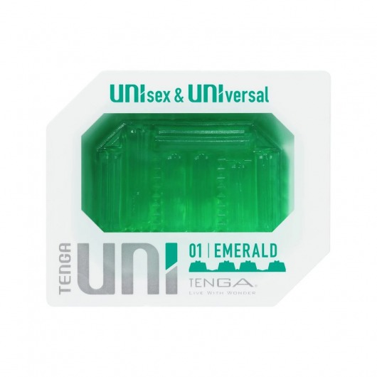 Зеленый мастурбатор-стимулятор Tenga Uni Emerald - Tenga - в Ельце купить с доставкой