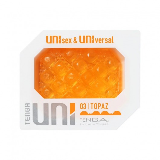 Оранжевый мастурбатор-стимулятор Tenga Uni Topaz - Tenga - в Ельце купить с доставкой