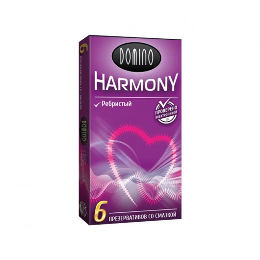 Презервативы с рёбрышками Domino Harmony - 6 шт. - Domino - купить с доставкой в Ельце