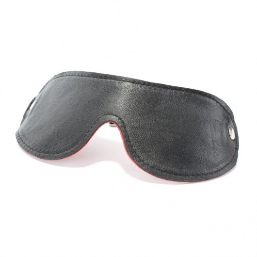 Красная кожаная маска на глаза - БДСМ Арсенал - купить с доставкой в Ельце