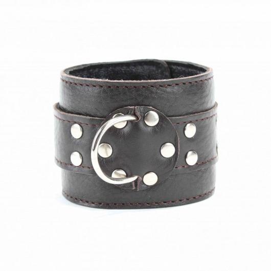 Кожаные наручники на металлической цепочке - БДСМ Арсенал - купить с доставкой в Ельце