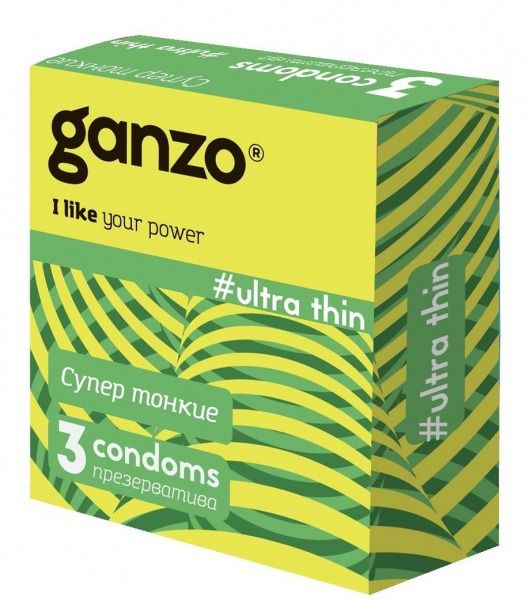 Ультратонкие презервативы Ganzo Ultra thin - 3 шт. - Ganzo - купить с доставкой в Ельце