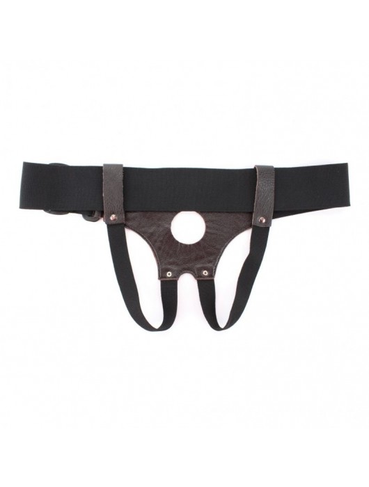 Трусики для страпона коричневого цвета - БДСМ Арсенал - купить с доставкой в Ельце